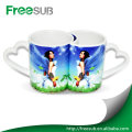 11OZ ceramic couple love white sublimation mugs